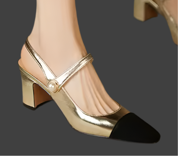 Zapato Bridget tacon (4-5)cm de piel 100% interior y exterior, made in Spain