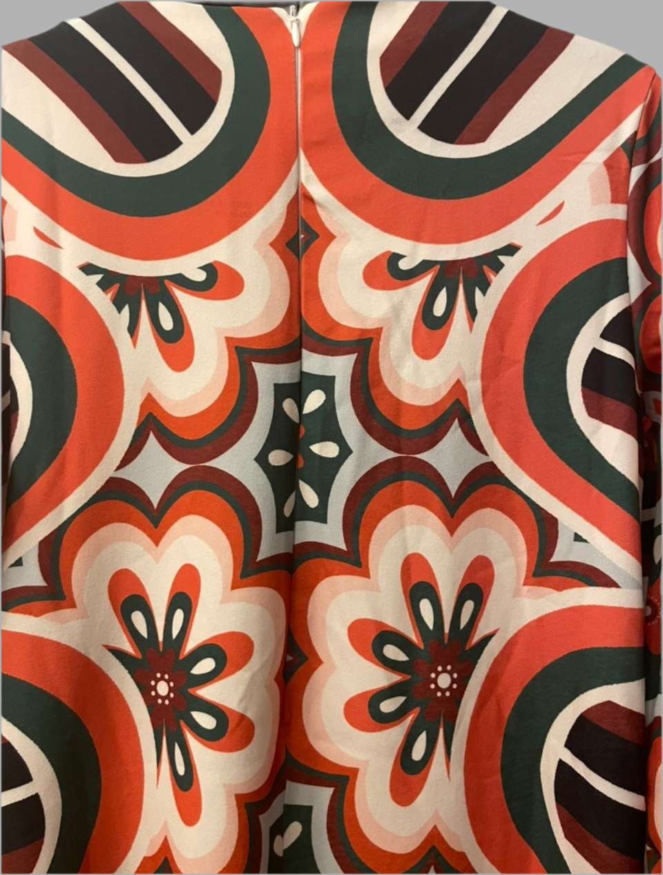 Vestido Genova MIDI algodón licra elastane sin arrugas estampado, tallas (36-50) made in Italy