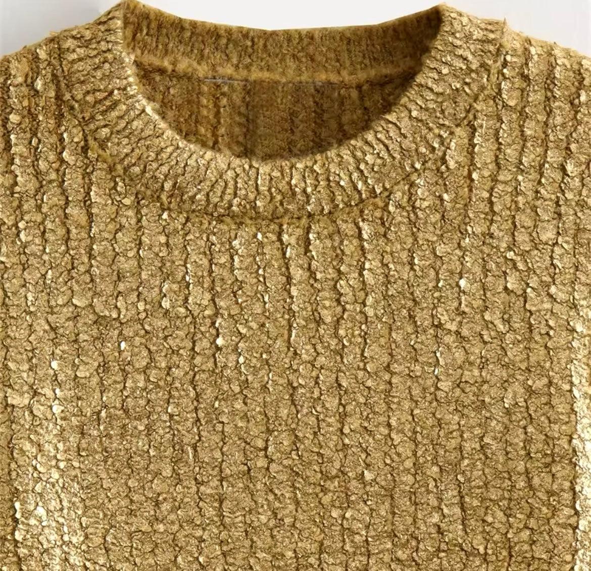Mintlis mujer punto licra elastane brillo elegante , jersey Trazy, tallas (36-44)