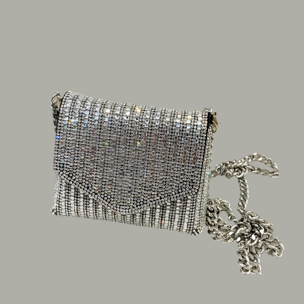 Party bag crossbody chain, 10 models, Bridget rhinestone glitter