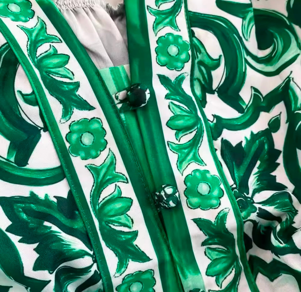 Mintlis mujer, algodón vestido Menta, tallas (36-46)