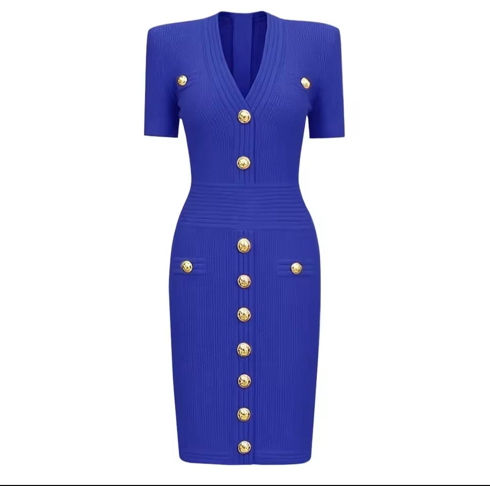 Vestido Cameron de punto de licra spandex adelgazante, 6 colores, tallas (36-46) made in Oporto