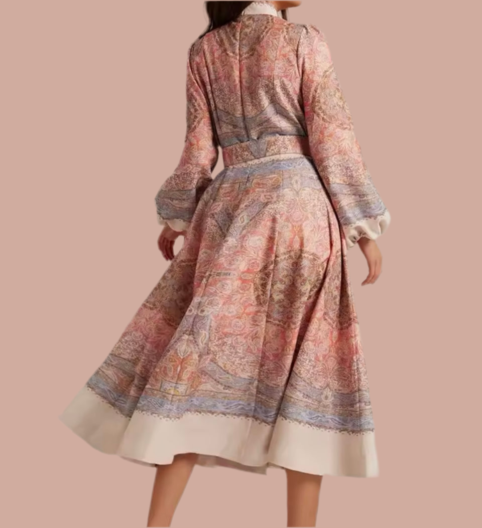 Mintlis mujer , algodón cashemira alta calidad con cinturón vestido ALAMI ,tallas (36-46)