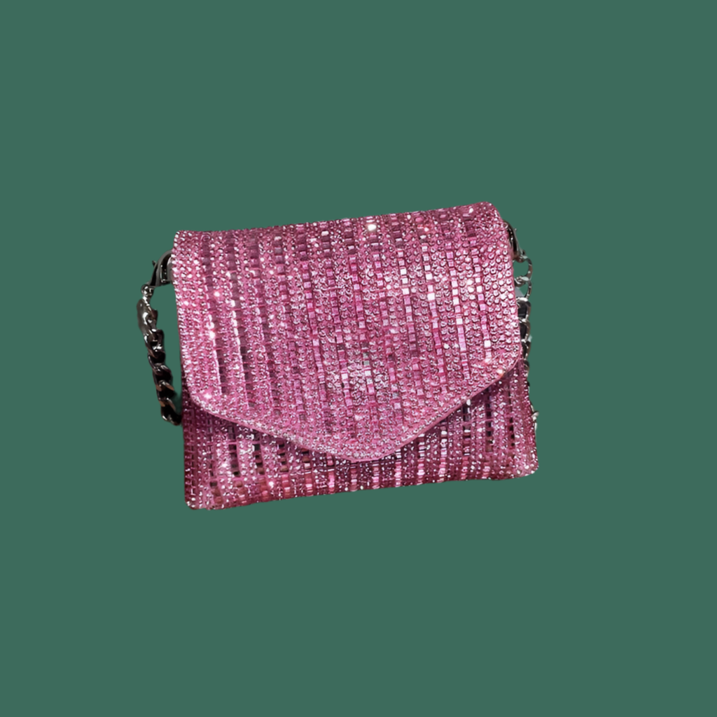 Party bag crossbody chain, 10 models, Bridget rhinestone glitter