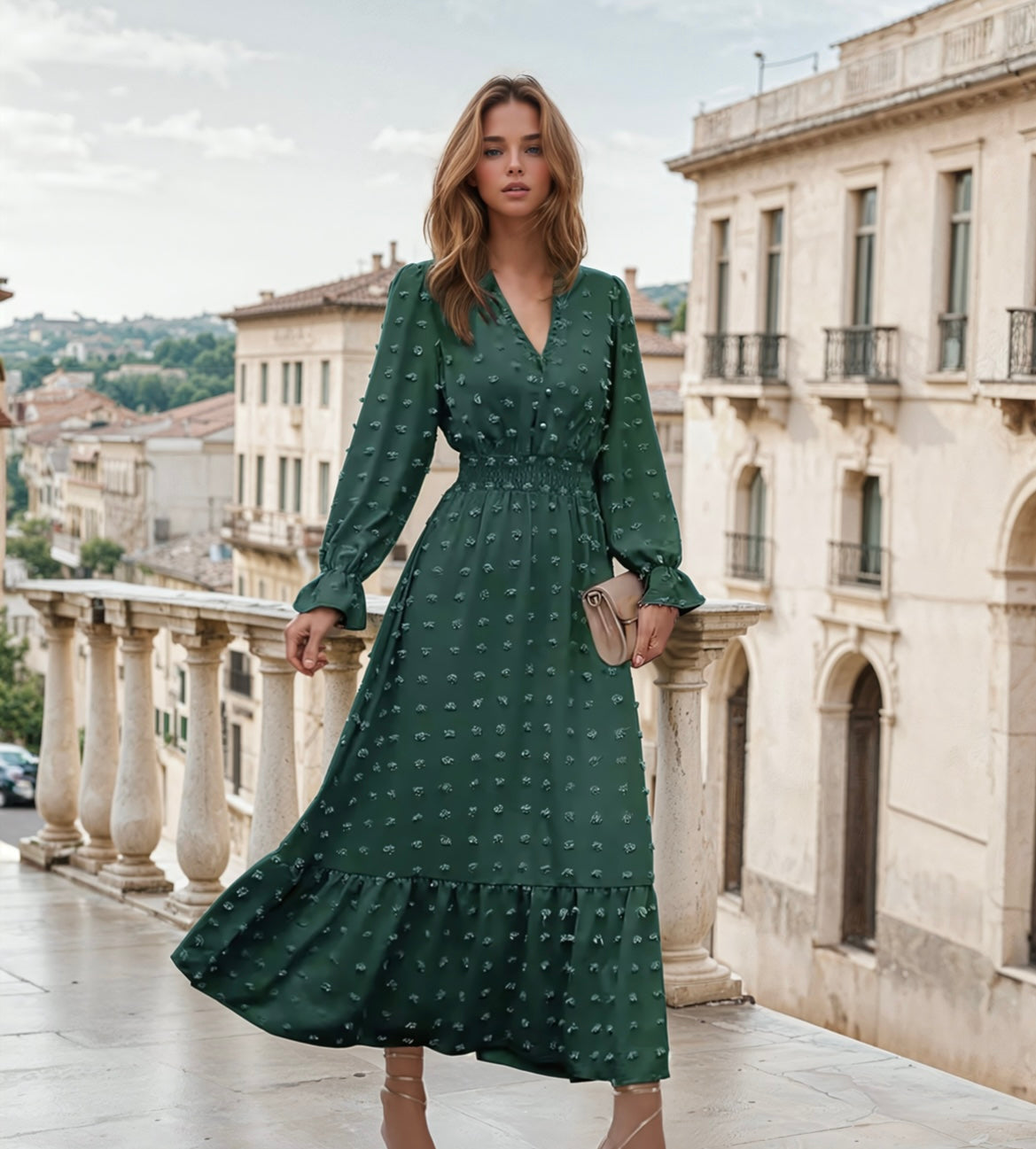 Mintlis mujer algodón plumeti vestido Alegría, 4 colores, tallas (36-50)
