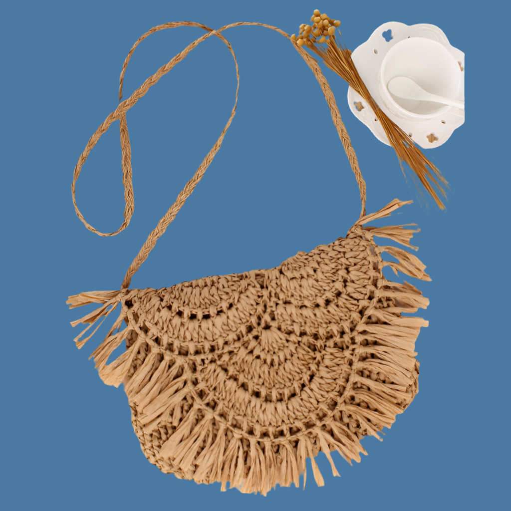 Bolso Alejandra rafia bandolera, 2 modelos
