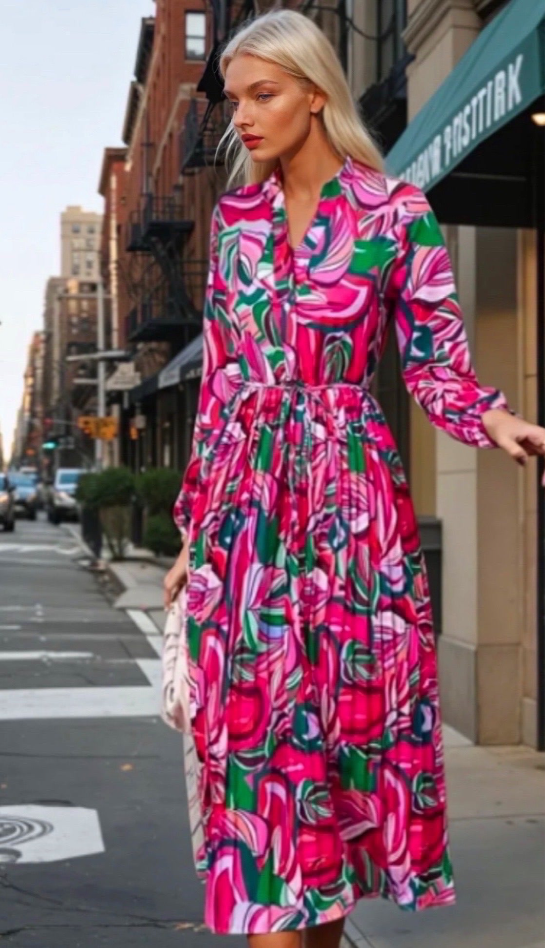 Mintlis mujer algodón licra vestido Mumbai, 4 estampados, tallas (36-48)