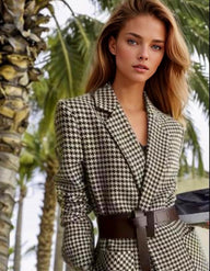 Mintlis mujer, lana 100% con cinturón incluido, blazer Missouri tallas (36-48)