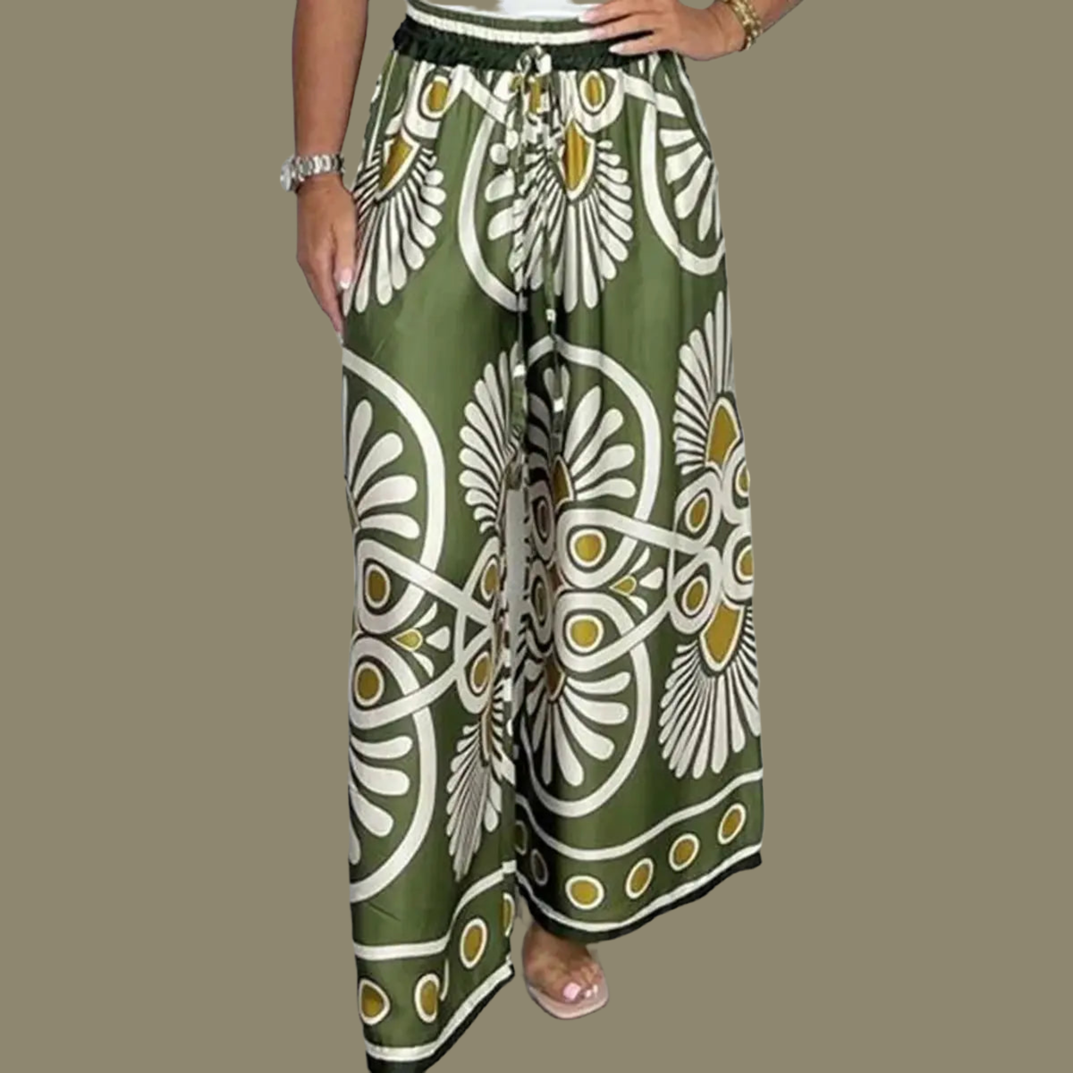 Pantalon Friday cintura elástico satinado, 5 colores, tallas (36-46)