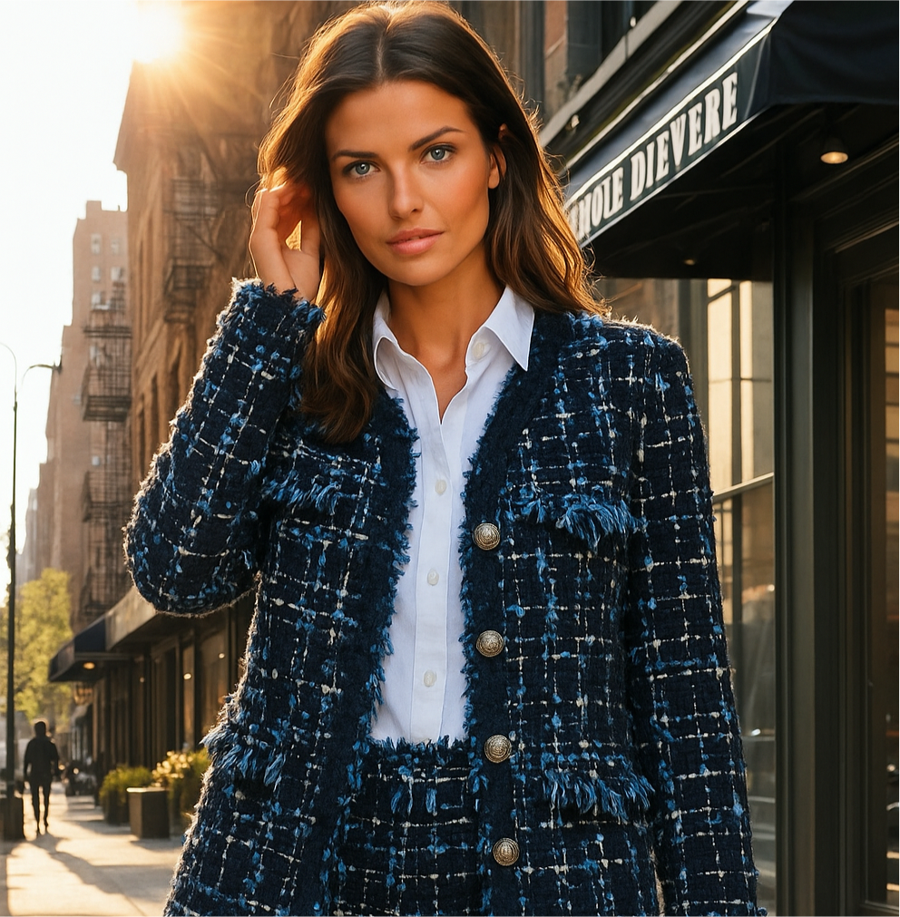 Roland long wool fringed shiny coat, sizes (40-52) one size
