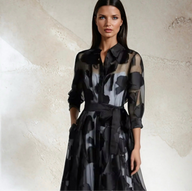Mintlis mujer gasa, vestido Night con forro camel, tallas (36-48)