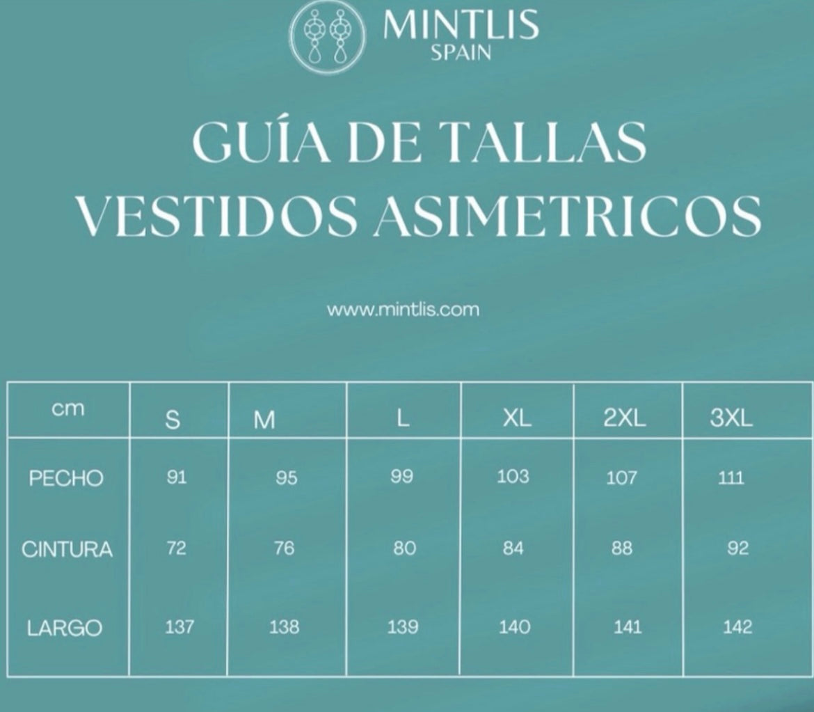 Mintlis mujer, seda vestido Sabrina asimetrico, 3 colores, tallas (36-46) made in Italy