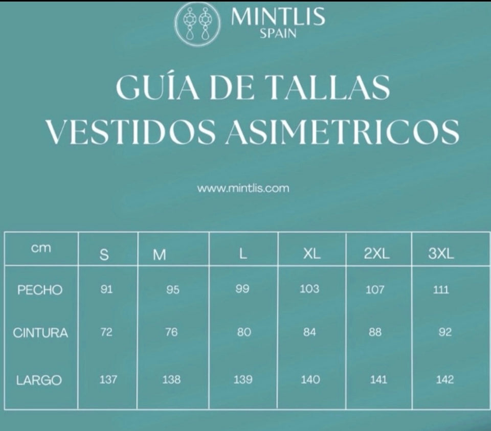 Mintlis mujer, algodón, vestido volantes asimétrico Belli, tallas (36-48)
