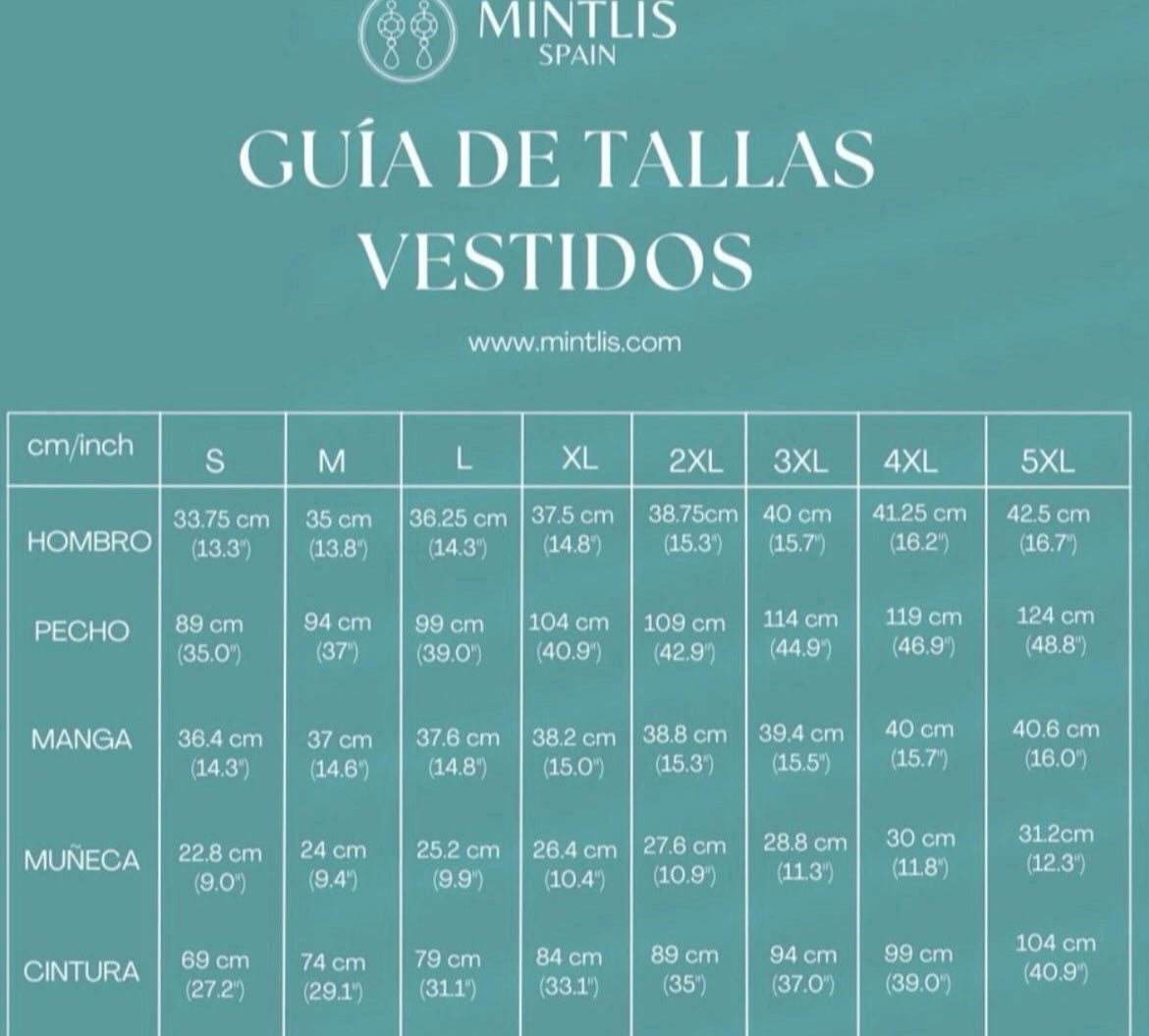 Vestido Puerto Rico de viscosa, 3 colores, 5 tallas