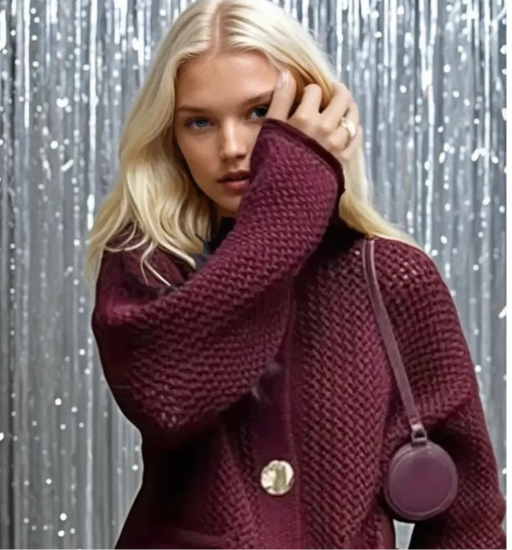 Mintlis mujer de crotchet cardigan Florence, 4 colores, tallas (36-46)