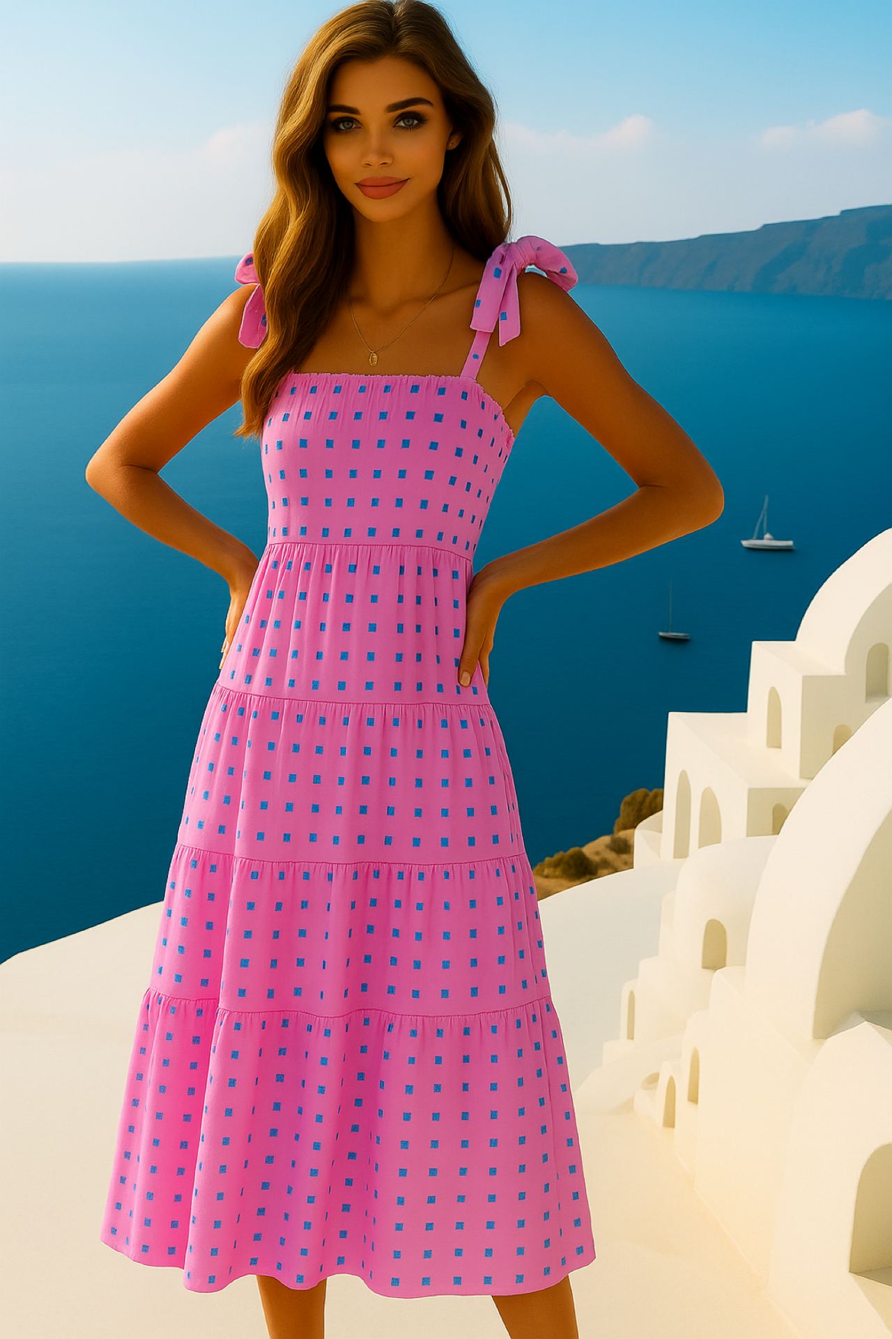 CRAZY dress and checks, 7 colors honeycomb front and back elastic, sizes (36-48)