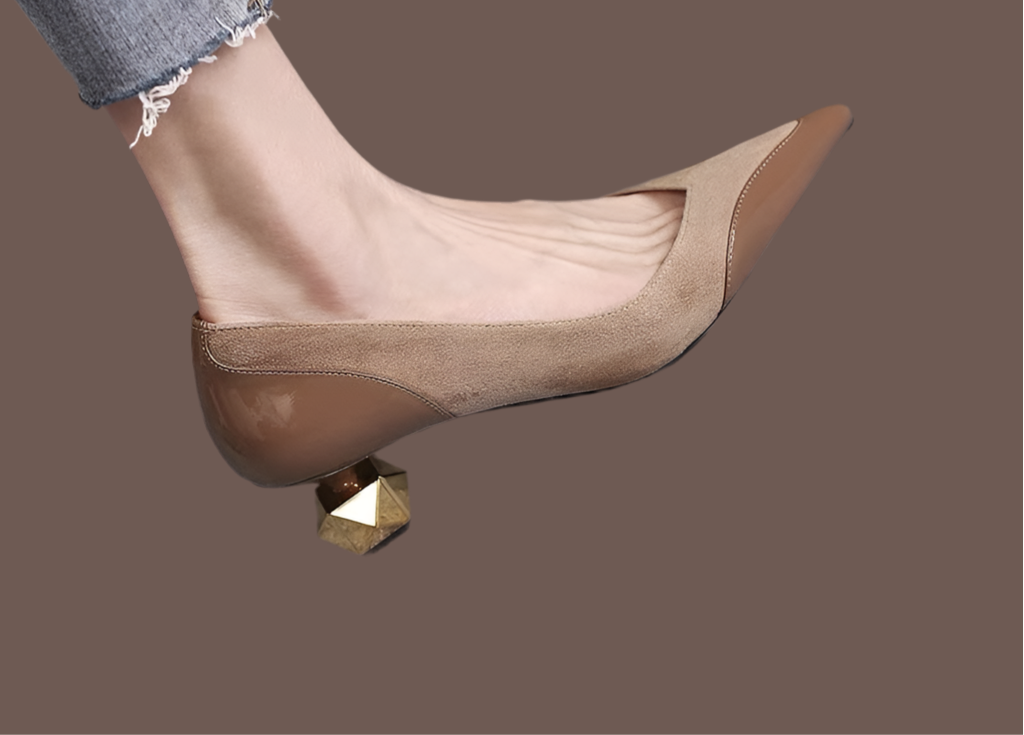 Zapato Romeo tacon, 2 colores acharolados