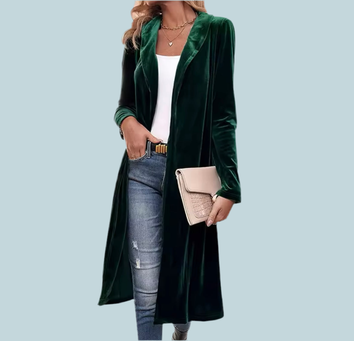 Mintlis mujer, terciopelo levita Karla, 5 tallas