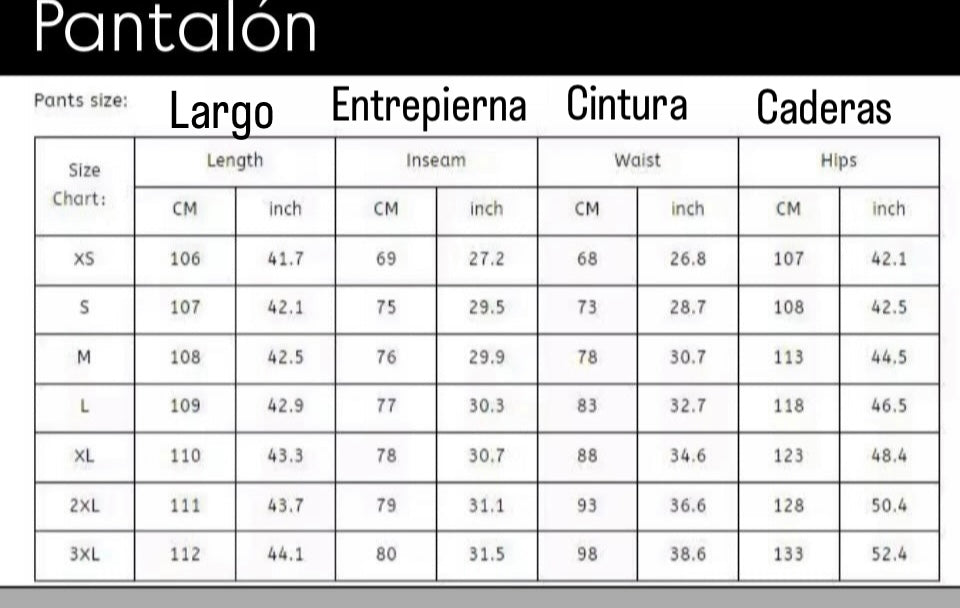 Estefan top y pantalón elástico,5 colores, talla (34-50)