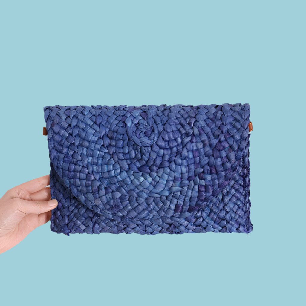 Clutch bag Lisbon de mano rafia sobre, 9 colores