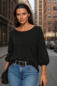 Gabriela satin spandex tunic, 5 colors, sizes (36-50)