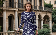 Vestido Baby azul algodón licra satinado elastane, tallas (36-44)