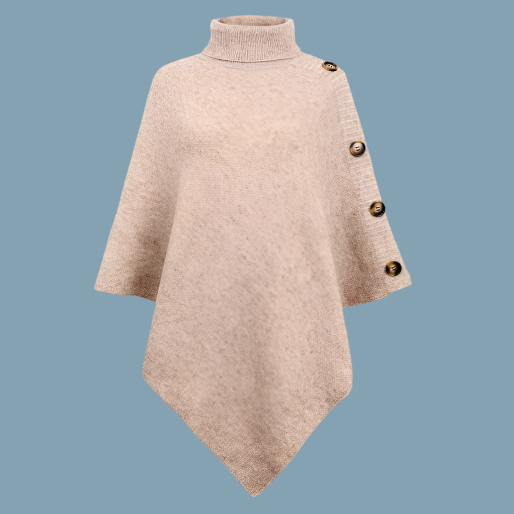 Mintlis poncho mujer punto Davinia, 6 colores, talla única(36-48)