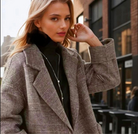 Mintlis women, 100% wool, Katherine coat jacket, size (36-48) wide handmade