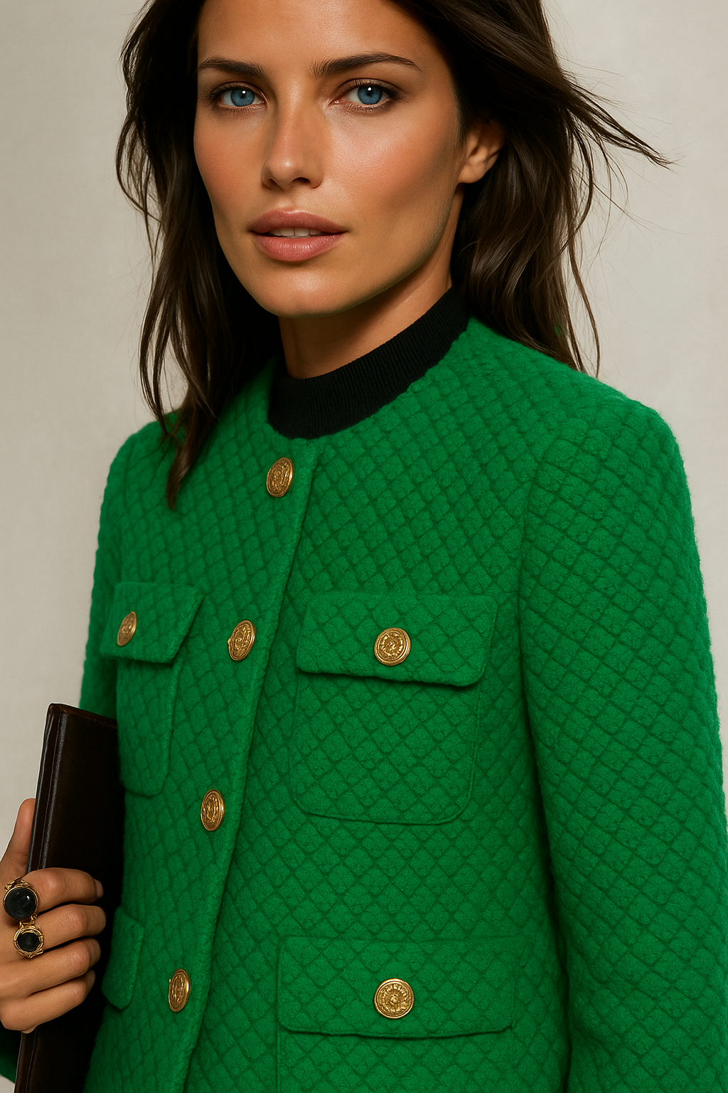 Chaqueta Grecia terciopelo con forro y bolsillos , 2 colores talla (36-50)