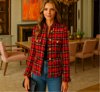 Blazer Ashley tweed lana flecos, tallas (36-46) made in Oporto