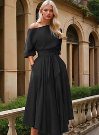 Mintlis mujer, vestido Verna algodón satinado, 3 colores, tallas (36-48) made in Italy