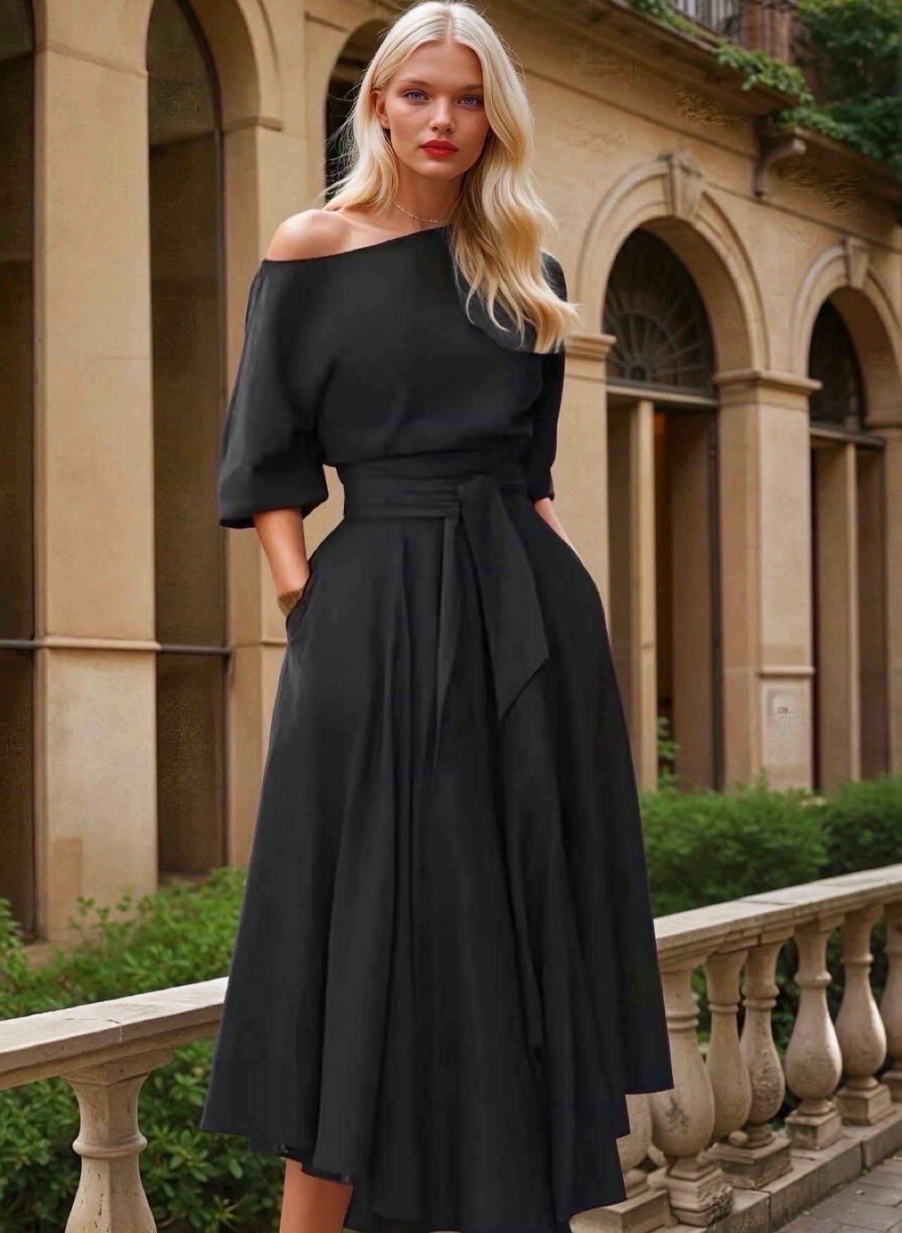 Mintlis mujer, vestido Verna algodón satinado, 3 colores, tallas (36-48)