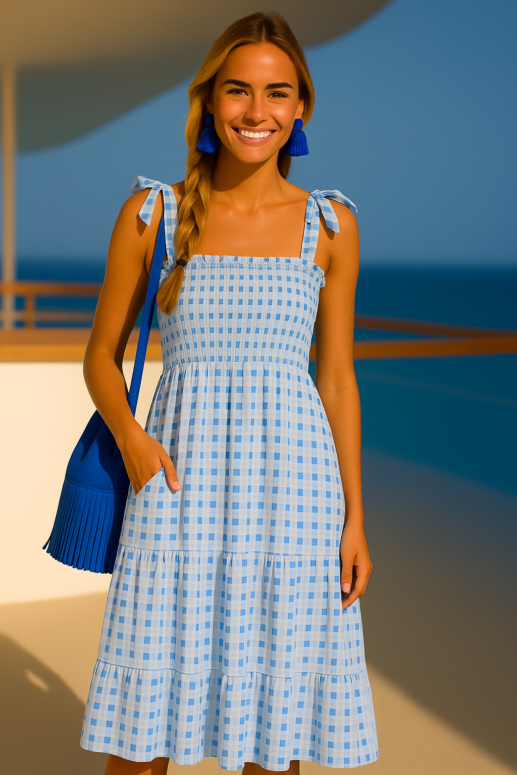 CRAZY dress and checks, 7 colors honeycomb front and back elastic, sizes (36-48)