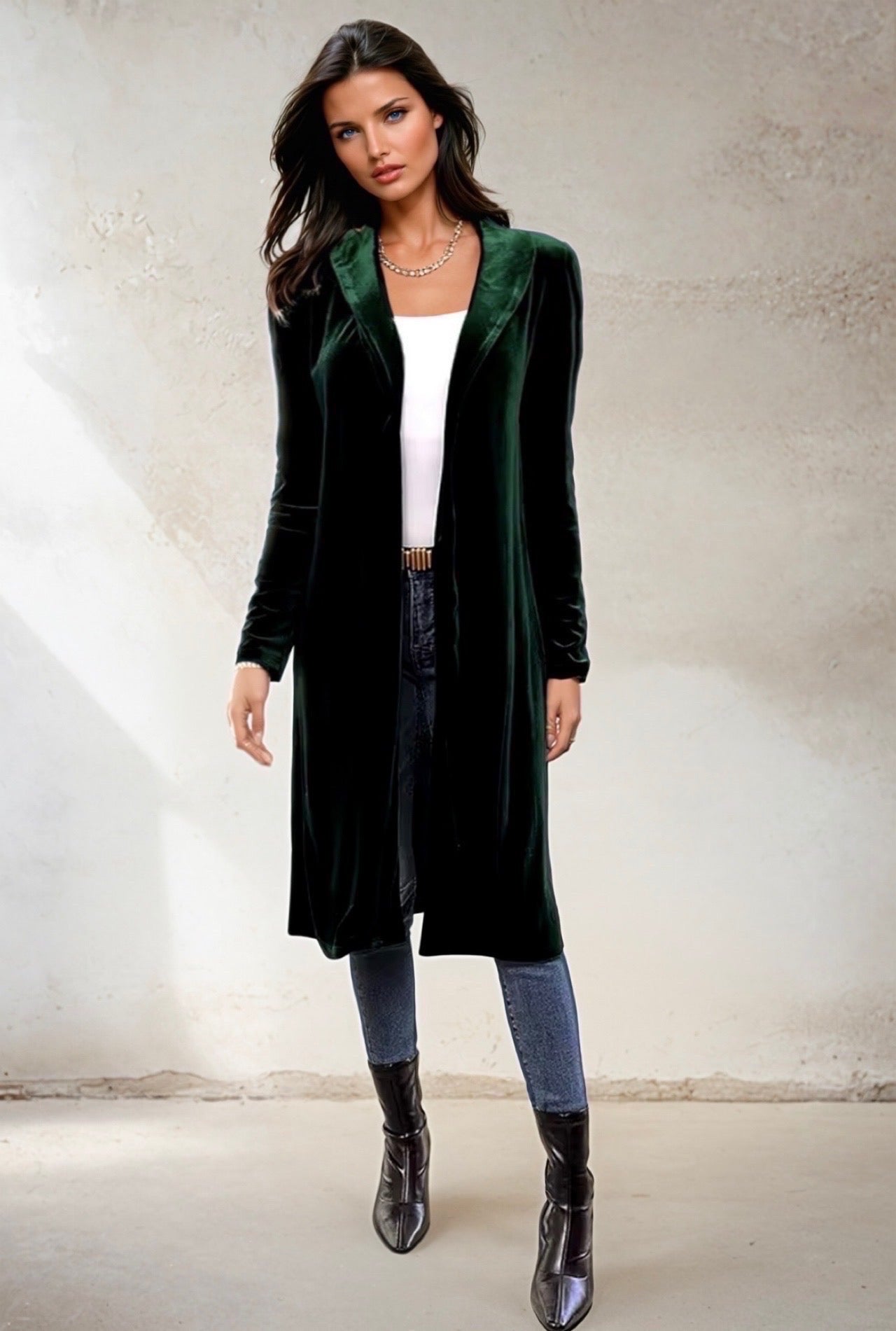 Mintlis mujer, terciopelo levita Karla, 5 tallas