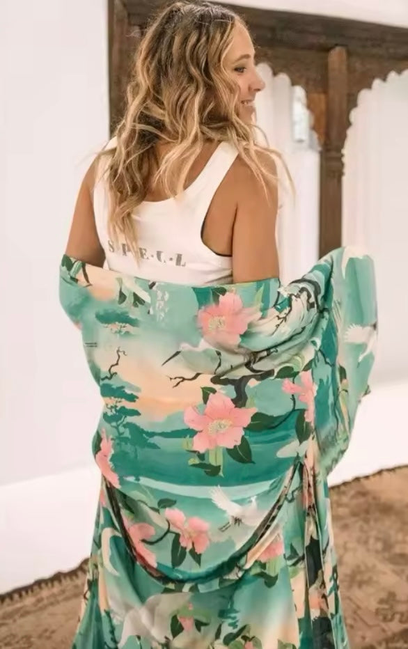 Mintlis mujer, poliester cinturón, Kimono Fever, talla única