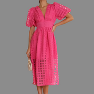 Vestido Kent party, mangas abullonadas, 3 colores y tallas (36-44)