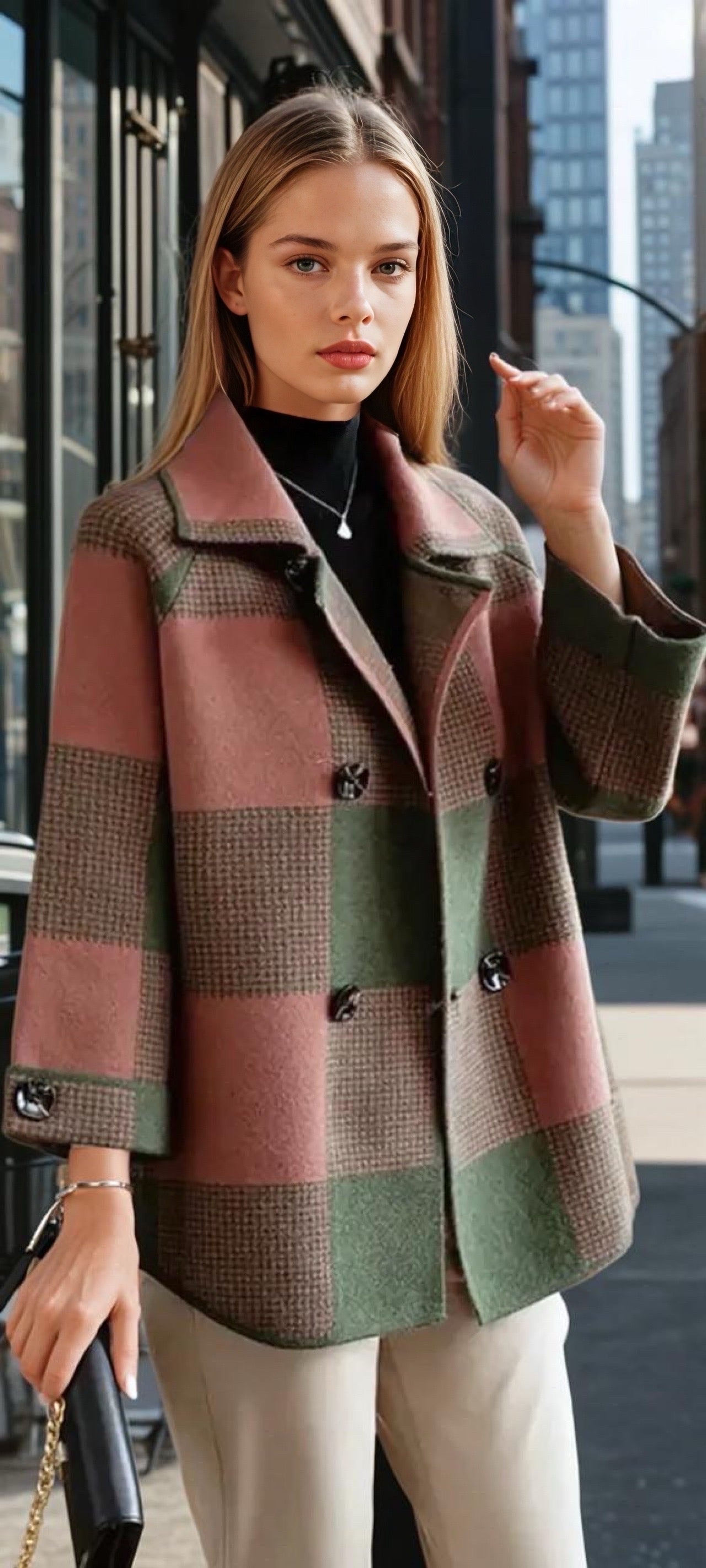 Mintlis mujer lana cashemira chaqueta Milano, 2 colores, tallas (36-50)