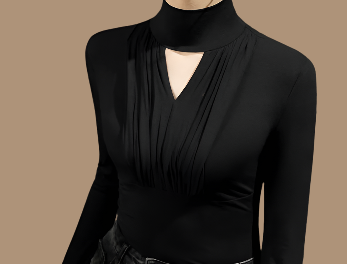 Claudia top in stretch cotton lycra elastane, 2 colors and 6 sizes