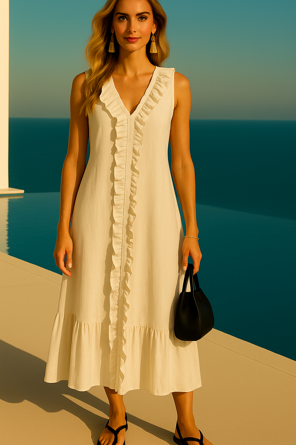 Mintlis women, pleated cotton, asymmetrical Gaby dress sizes (36-46)