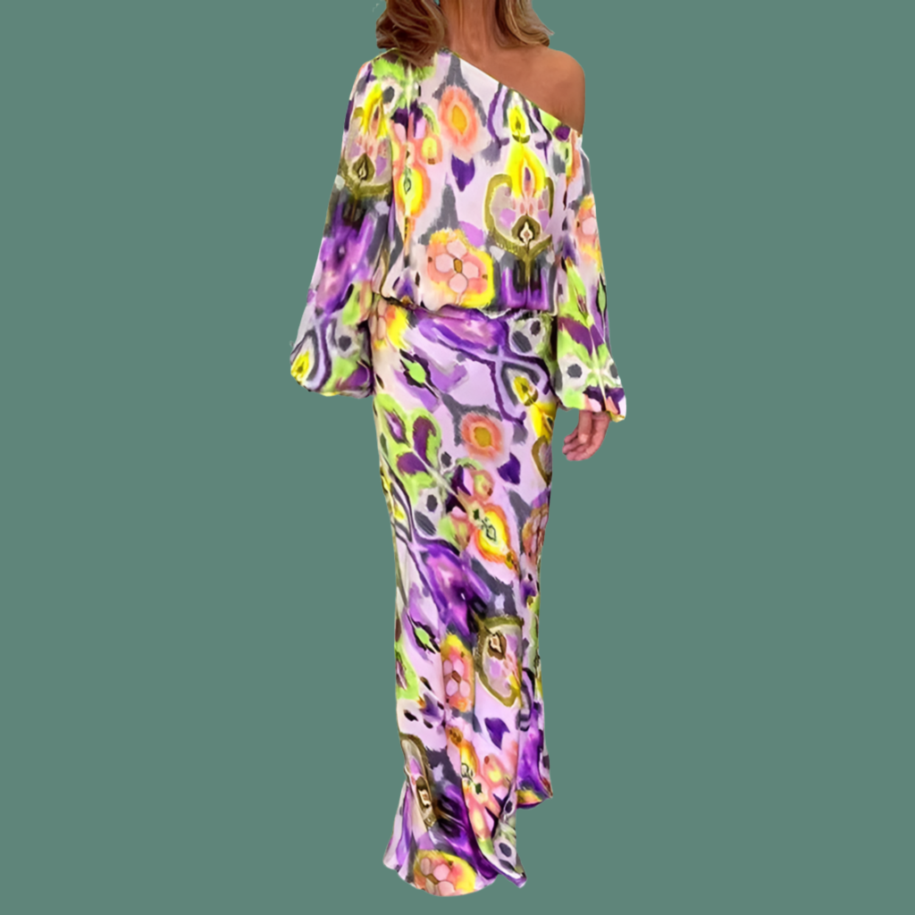 Vestido Isabella asimétrico punto strech y cintura elástica, 6 colores, 5 tallas