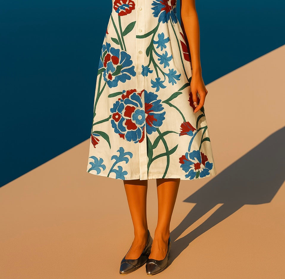 Amores shirt dress, 4 prints, sizes (36-52) see footwear section 25