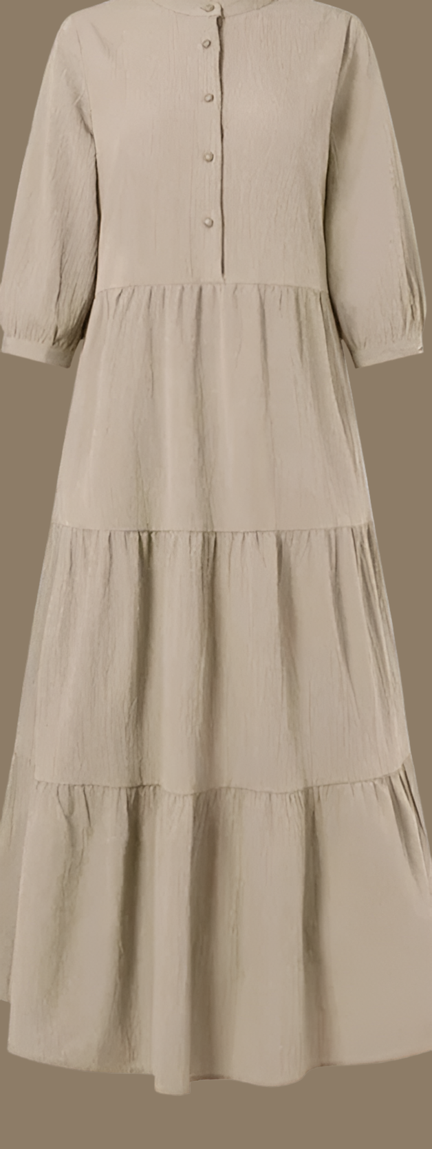 Vestido Florentina de algodón licra y lino volantes. 4 colores, 6 tallas