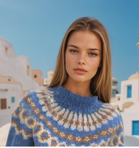 Jersey Arabia hilo de lana, 4 colores, tallas (36-48)