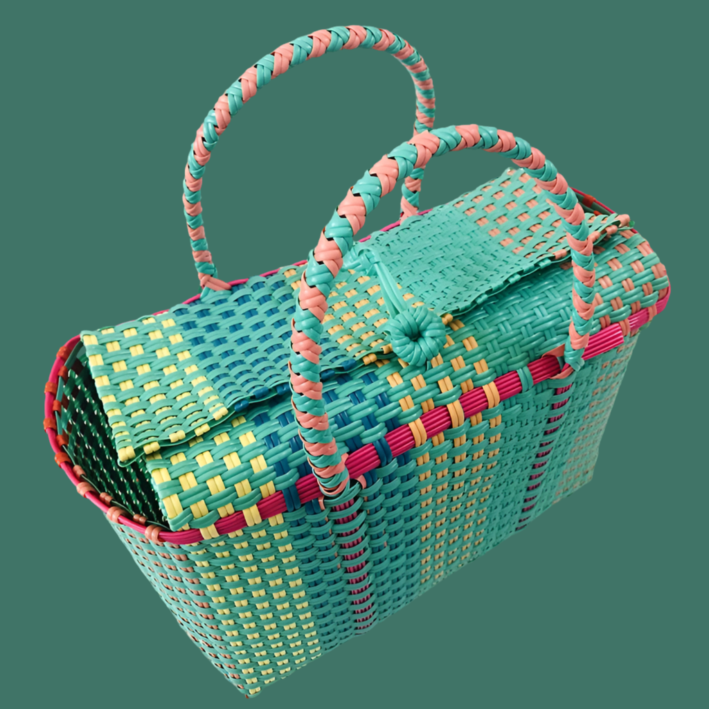 Jacky basket bags multicolored basket, 3 colors