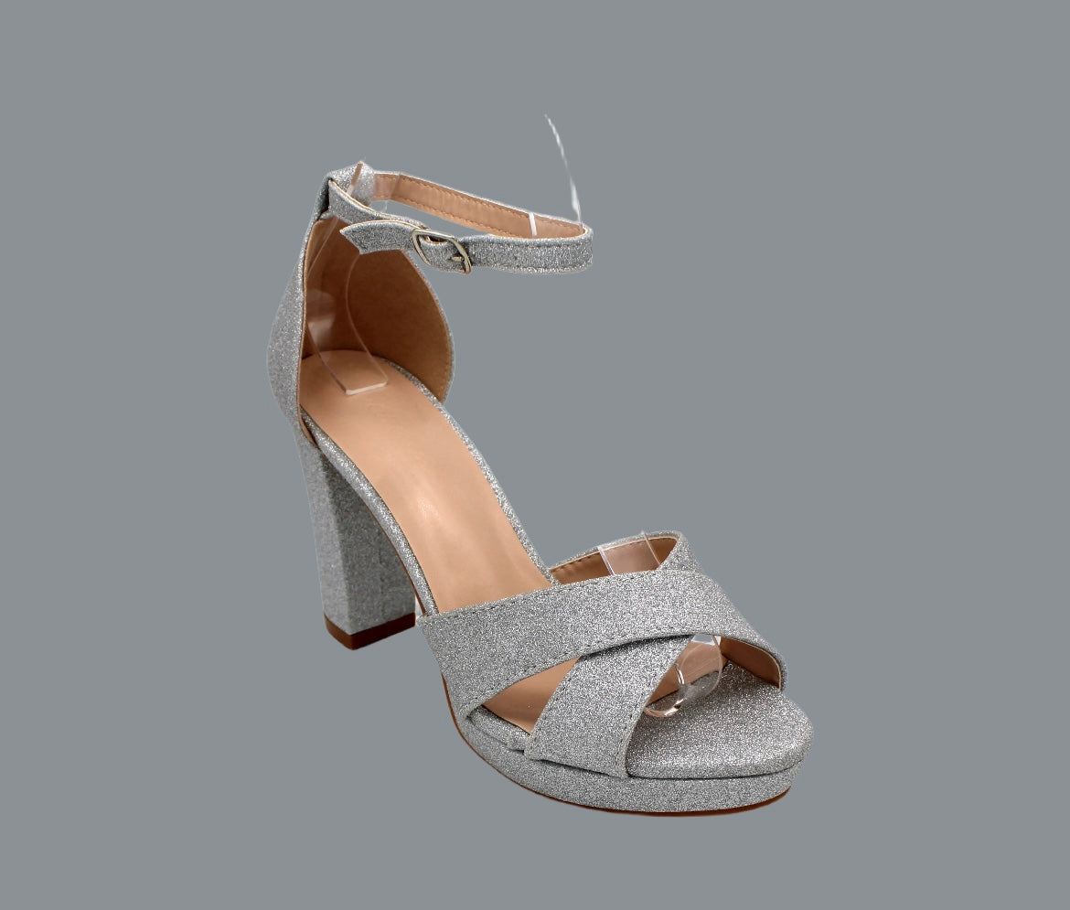Sandalias Rebeca de purpurina y antelina, Made in Spain, 9 colores