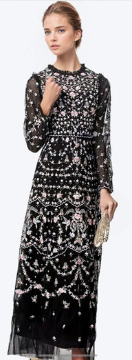 Mintlis mujer, bordado,encaje, tul, vestido largo Princess, tallas (36-44)