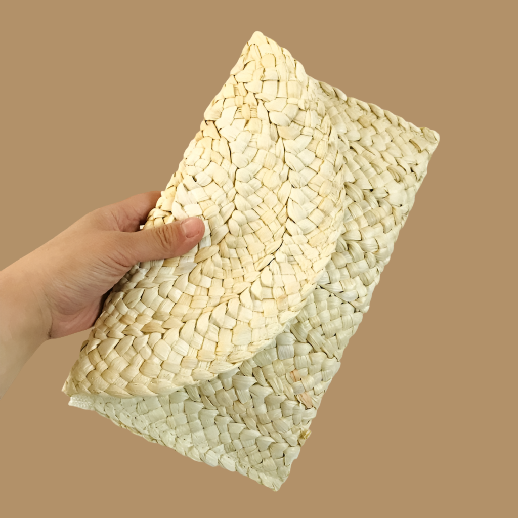 Clutch bag Lisbon de mano rafia sobre, 9 colores