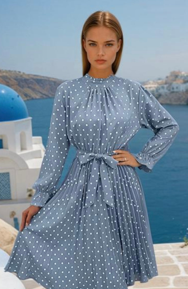 Mintlis gasa licra Vestido Sunshine lunares, tallas (36-46)