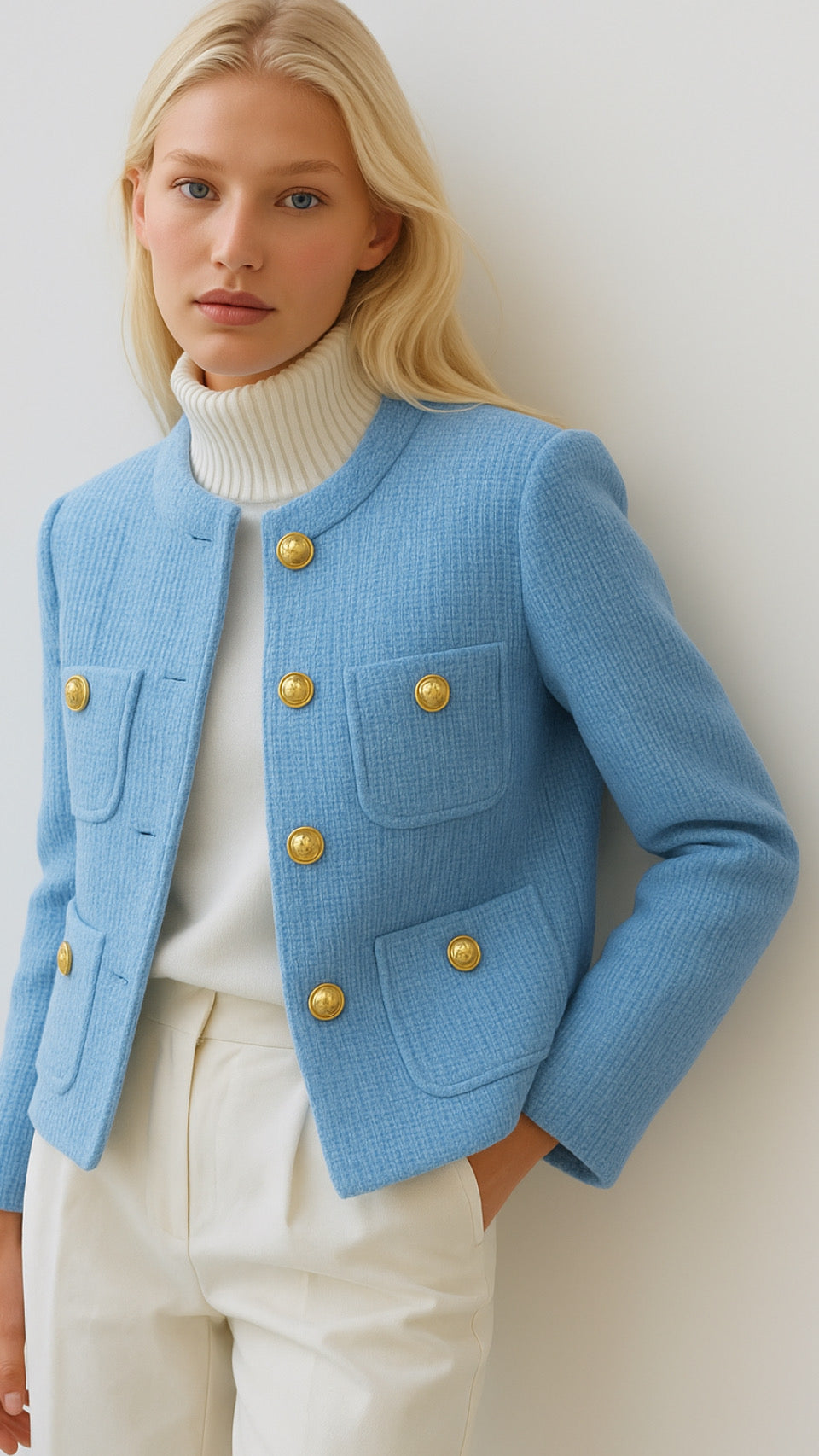 Chaqueta DANIELA de lana franeks tallas(36-46)made in Portugal