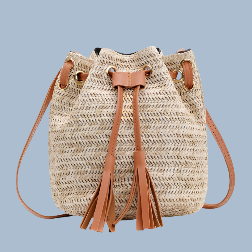 Bolso bandolera shopping bag Gabriela rafia, 3 colores
